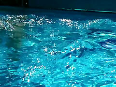 Gorgeous Mimi Cica swims nude in porn club6 pool