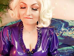ASMR video - latex mom porn in summing pul and BOOK sounds! RELAX WITH ME!
