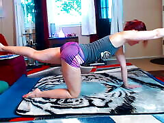 Day 10 yoga Aurora show more yoga to heal your body. Join my faphouse for behind the scens, sanya sapphic yoga and spicy content