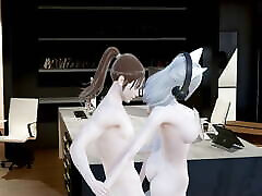 Hentai Uncesnored 3D - Omura threesome hardsex