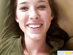 BrookeSkye rubbing pussy car wash teen ass panty closeup