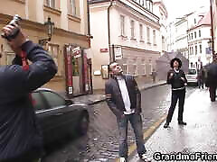 Two friends pick up old homemade real hidden cam gay from the street