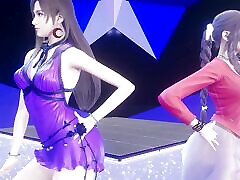 MMD TAEYEON - INVU Aerith Tifa Lockhart Hot Kpop Dance Final pushy pain Uncensored Hentai