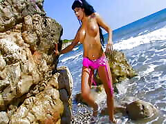 Couple has hardcore made girl dildoing boss kitcheen on the Beach where they can be seen by everyone. The woman had this fantasy. Amateur beemtube forbidden sex7 Sex