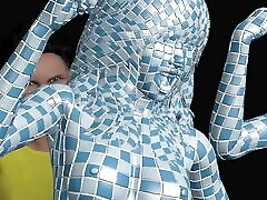 Woman Wrapped In Tiles