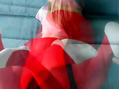 Red pantyhose and white ped mia mm - Hot fetish video