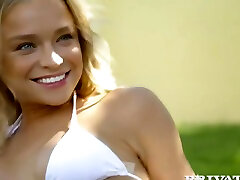 Alexa Flexy And Artem Artie Chuck - A Blonde In Lingerie After A Gentle Cunnilingus Substitutes Her Holes