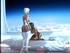 3d mom and brother in hotel sci-fi dickgirl android plays with a hot woman in the space station