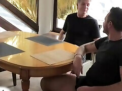 Skinny 60yrs granny tattoo teen at creampie fuck