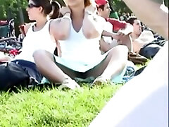 cute wwwsxe vdios under the skirt in the park