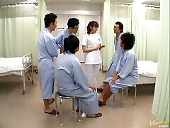 Hardcore big tits Japanese nurse gets gangbanged in the hospital