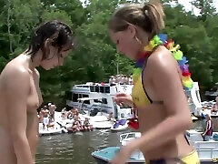 Lewd babes get undressed at a kinky bikini skinny milf anal sex on the lake
