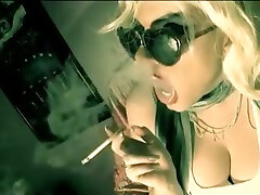 Any smoking video she does is hot and I love her sensual cleavage