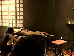 Femdom Whipping male Slave in a Dungeon - Mistress Kym