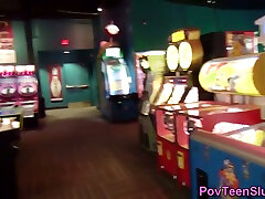Pov teen shows taking the in arcade