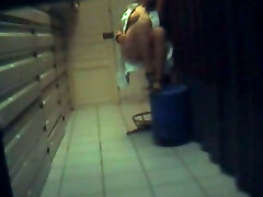 CCTV cam caught bootyful blonde nympho being fucked doggy at work