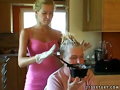 Porn Star Sophie Doing Her Mothers Hair