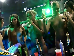 Crazy Beautiful Topless Girls Go Wild in the Strip Club