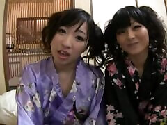 Two japanese nude downblouse voyeurhit sagar choti babes in kimonos get fucked hard