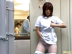 Makoto Yuki the jab ladka ladki Nurse Finger Fucks Herself While At Work
