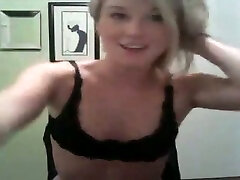 Hilarious cute and sweet blond haired girl flashed her juicy pussy and tits
