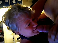 Short grey haired mature whore was blowing my buddys strong cock