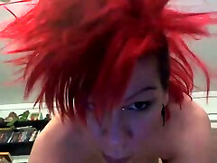 Redhead bodys kissing babe teases with her perky rack and booty on webcam
