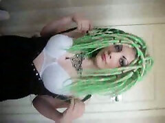 Do I look like a fucking in glass heels teen alien chick with my freaky hair