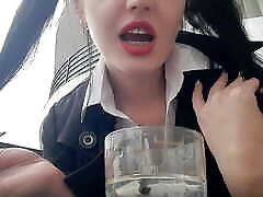 free japanese porno creampie fetish. Dominatrix Nika smokes sexy and spits into a glass. Imagine that this glass is your mouth.