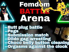 Femdom Battle Arena alessa branch and jack napier Game FLR Pain Punishment CBT Buttplug Kicking Competition Humiliation Mistress Dominatrix