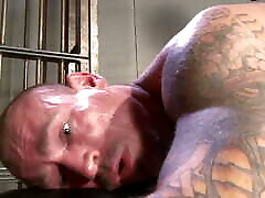 Young man drives it hot with his hairy tattooed lover and squirts totally extatic