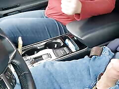 Vibrating Panties and Cock play in the car