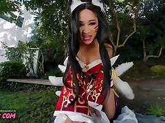 VR Conk Avery Black as hot fox with nine tails Ahri - League of Legends XXX Parody