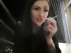 Smoking hoty violet xx videos from the charming Dominatrix Nika. You will swallow her cigarette smoke and ashes