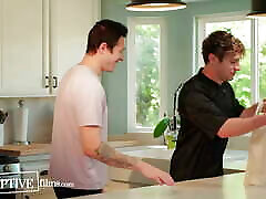 College Jock&039;s Cooking Lesson ends in Erotic First Gay Fuck