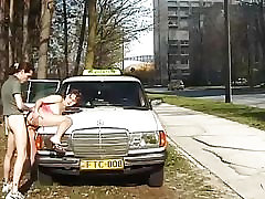 Taxi diver fucks teen anal in public