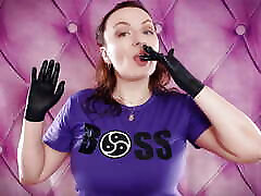 ASMR: vore audrey bitonl lingerie giantess vibes mukbang video SFW in nitrile gloves Arya Grander