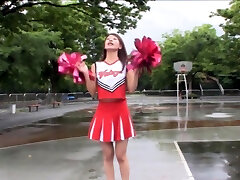 Tomomi Matsuda is learning a new dance in her cheerleader