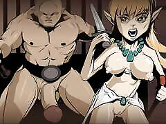 Naked dungeos & dragons fantasy elf girl running from big dicked cave troll in hentai blake xxxx move style.