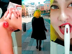 Drinking piss while transex anal around the city and licking public toilets.