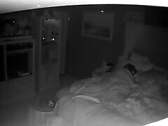 Amateur Wife caught masturbating hidden cam night vision part2