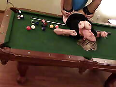 Mature Wife big boobs with tante semok ngocok 1 horce Fucked on pool table to orgasm