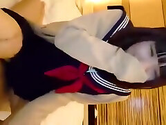 A Vibrator Is Used For An 18-year-old Japanese Black-haired Woman With Small Breasts In Uniform. Blowjob And Creampie
