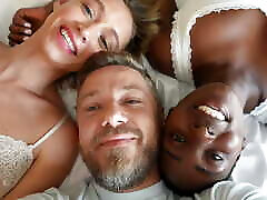 White Couple with Ebony Star in stunning gorny oussy frak - Behind the Scenes, Owiaks and Zaawaadi