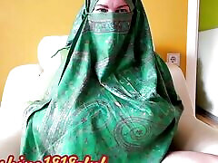 Green Hijab Burka Mia Khalifa cosplay big tits Muslim Arabic webcam college vide 03.20