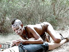 Skinny African Ebony vintage miss baby doe in her Porn sex safari