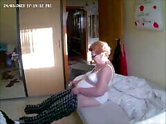 Granny getting dressed in ind slee mon son xvideos underwear