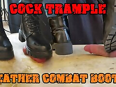 Crushing his Cock in Combat Boots Black new jillian - CBT Bootjob with TamyStarly - Ballbusting, Femdom