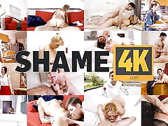 SHAME4K. 4 grany anal has a tight shaved pussy that student willingly drills