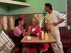 Gemma Massey, Isis Love And Krissy alberto daniel gay making gays Get Down In A Diner